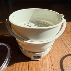 折りたためる電気ケトル 1L多機能グリル鍋 蒸し器付き 100-240V海外対応の画像