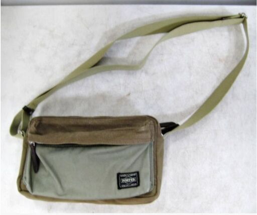 PORTER　ショルダーバッグ　BRIDGE　吉田カバン　ブリッジ　ミニショルダー　キャンバス　カーキ　ファッション　ポーター