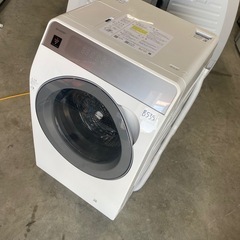 NO B535🌈福岡市内配送設置無料✨🌈シャープ ドラム式 洗濯乾燥機 洗濯10kg 乾燥6kg 幅59.5cm ヒーターセンサー乾燥 乾燥ダクト自動掃除 ES-K10B-WL 左開き クリスタルホワイト　2023年式の画像