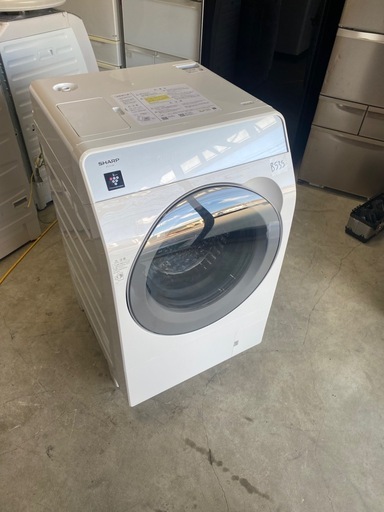NO B535?福岡市内配送設置無料✨?シャープ ドラム式 洗濯乾燥機 洗濯10kg 乾燥6kg 幅59.5cm ヒーターセンサー乾燥