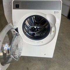 NO B535🌈福岡市内配送設置無料✨🌈シャープ ドラム式 洗濯乾燥機 洗濯10kg 乾燥6kg 幅59.5cm ヒーターセンサー乾燥 乾燥ダクト自動掃除 ES-K10B-WL 左開き クリスタルホワイト　2023年式の画像