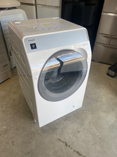 NO B535?福岡市内配送設置無料✨?シャープ ドラム式 洗濯乾燥機 洗濯10kg 乾燥6kg 幅59.5cm ヒーターセンサー乾燥