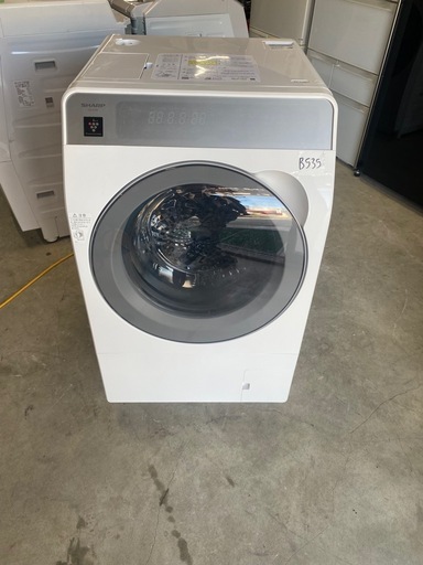 NO B535?福岡市内配送設置無料✨?シャープ ドラム式 洗濯乾燥機 洗濯10kg 乾燥6kg 幅59.5cm ヒーターセンサー乾燥