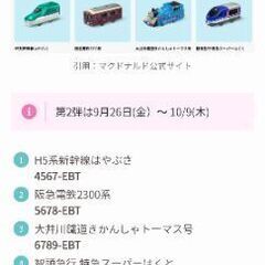 交換希望　　2025ハッピーセットプラレール　特急スーパーはくとの画像