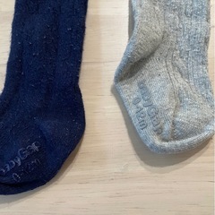 クマさんタイツ　GAP クマタイツ　グレー　紺色　0〜12ヶ月の画像