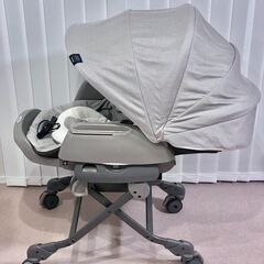 【美品】メリーのおまけ付き★コンビ　ネムリラ　オートスイング　おやすみドーム　ハイローチェア　ベージュの画像