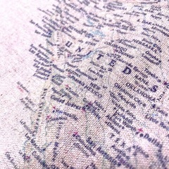 タペストリー（世界地図）の画像