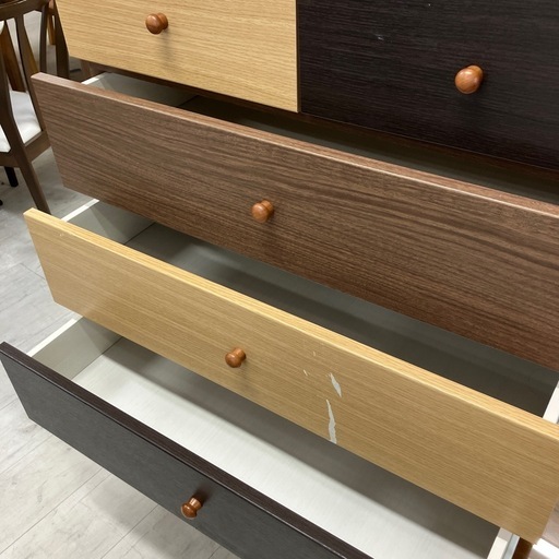 ニトリ　ローチェスト　4段　リセナ　ブラウン【トレファク堺福田店】 ニトリ ローチェスト 4段 リセナ ブラウン【トレファク堺福田店】