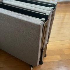 美品　折りたたみベッド シングル 6段リクライニング 高反発マットレス付 中古美品の画像