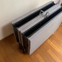 美品　折りたたみベッド シングル 6段リクライニング 高反発マットレス付 中古美品の画像