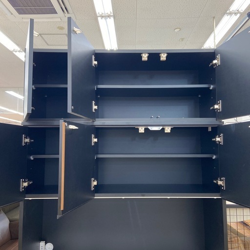 【来店いただける方限定】　土井インテリア　レンジボード　ブラック　程度B【トレファク摂津店】