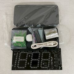 【ELEKIT】 イーケイジャパン エレキット デカデジ クロックIII BT-8281 グリーン デジタル時計 緑色 LED A0539  の画像