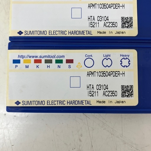 【未使用】【店頭引取限定】住友電工ハードメタル APMT103504PDER-H-ACZ310 SEC-ウェーブ多機能 WMM2000E/EL/ELH/EXLH型用インサート APMT 8580円
