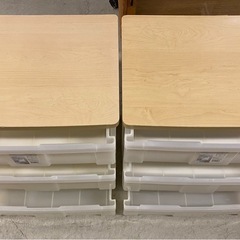 ☆ 3段ウッドトップチェスト　IRIS OHYAMA アイリスオーヤマ　キャスター付き　2点まとめての画像