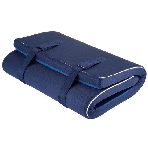 nishikawa 【 西川 】 エニーマット マットレス シングル 高反発 寝返りサポート エアホール加工 通気性 年中快適 抗菌加工 洗濯可能な側生地 折りたたみ 収納用固定ベルト付き ベッドでも床でも使用OK 敷き布団 ベッドマットレス ANY MAT スリープラインby nishikawa ネイビー 246057293