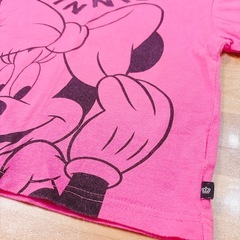 110cm ベビードール　綿100% 半袖Tシャツ　ピンク　ミニーの画像