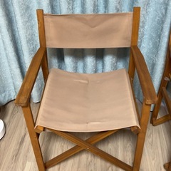 2脚、クラシック木製折りたたみディレクターズチェア、18インチ折りたたみ式インドア/アウトドアシート、折りたたみ式&ポータブルスタイル、幅23.5インチ x 奥行き20インチ x 高さ33.5インチ、の画像