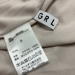 2510-028 GRL ケーブル編みバックオープンタイトニットミニワンピース レディース サイズS 中古の画像