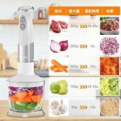 ハンドブレンダー 電動 1台7役 混ぜる つぶす 刻む 砕く 泡立てる 撹拌 ミルク泡立て ハンドミキサー ジューサー 400W 離乳食 お祝い ギフト 氷も砕ける 人気 フードプロセッサー 電動泡立て器 調理器具 洗いやすい おしゃれ ホワイト　まとめ買い歓迎　卸ます　アマゾン引き上げ商品　倒産品　ネット商材　転売　卸し　問屋　転売OK　アマゾン　商品　景品　コンペ　新品　未使用　アウトレット　卸売　卸売の画像