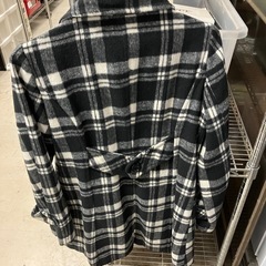 2510-034 ISSUE レディース コート チェック柄 サイズL 中古の画像