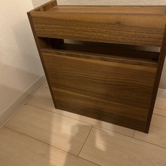 ルーターボックス　サイドテーブル　ルーター隠し　ウォルナットの画像