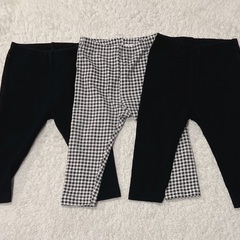 【ユニクロ】ベビー レギンス3枚セット 80㎝の画像