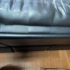 ニトリ 傷･汚れに強い合成皮革 3人掛け 電動合皮テーブル付きリクライニングソファ（Nビリーバ 抗ウイルスNシールド）の画像