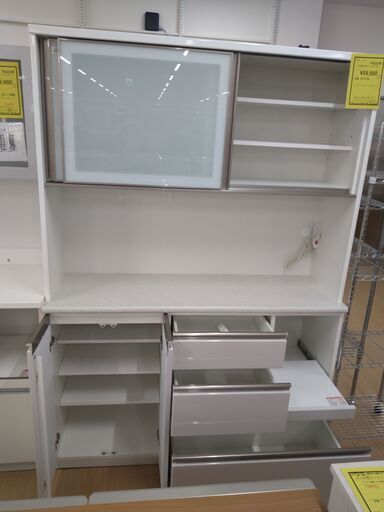 リユースのサカイ浦和店 【E464】★食器棚 2枚扉 ニトリ アルミナ2 140KB