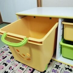 おもちゃ箱 カラーボックス 収納棚の画像