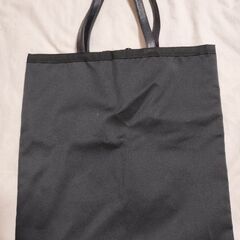 エコバッグ　ゴシック　黒　花リボン　36x35の画像