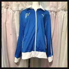 ꒰PUMA꒱防寒 ジャージ 青 イタリア国旗 メンズ長袖 トップス スポーティーの画像