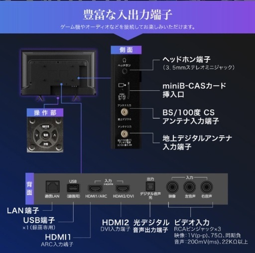 10月7日まで【10000円でお譲りします】MAXZENテレビ24型ダブルチューナー液晶テレビ