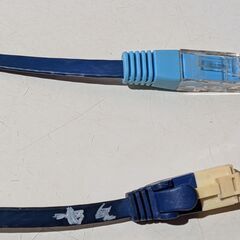 【新品】USB ギガビット有線LANアダプター（中古フラットLANケーブル4.2m付）の画像