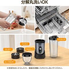 MOOKA LIFE ミキサー 小型【20品レシピ付&2つボトル550ml+300ml】スムージー ジューサー 氷も砕ける 450Wハイパワー コーヒーミル ブレンダー 栄養補充 果物/野菜/離乳食/ミルクセーキ 電動 過熱保護 　卸ます　転売OK　倒産品　まとめ売り　ネット商材　アマゾン引き上げ商品　メルカリ　副業の画像