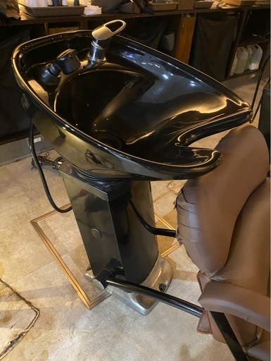 ビューティガレージ 手動シャンプーチェア シャンプー台 レザーチェア