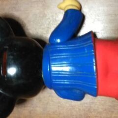 ミッキーマウス　ソフビ　レトロ　貯金箱の画像