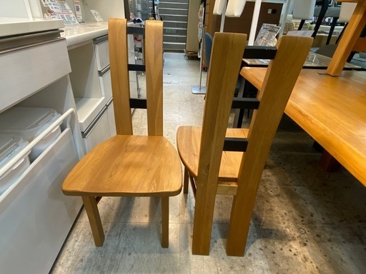 【愛品館 江戸川店 】天然木 ベンチダイニングテーブル4点セット 