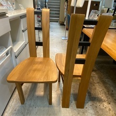【愛品館 江戸川店 】天然木 ベンチダイニングテーブル4点セット の画像