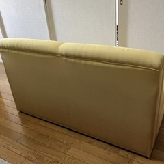 2人用ソファ　黄色の画像