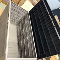 Alebert｢アレベルト｣ 物置 収納庫 屋外 防水 耐候 380Ｌ大容量 幅123*奥行57*高さ62cm ベランダ収納 大型物置 倉庫 ベランダストッカー 屋外収納 ガーデン収納 ベンチ コンテナ ガーデン/庭/ベランダ 収納 大容量 おしゃれ の画像