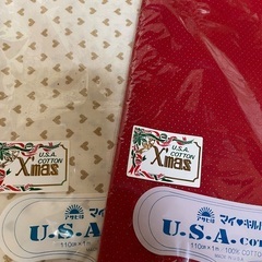 🎄🎅新品未開封🇺🇸USAコットン🌲クリスマス生地　手芸ハンドメイド多数あります🧵の画像