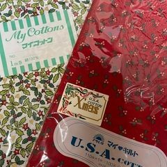 🎄🎅新品未開封🇺🇸USAコットン🌲クリスマス生地　手芸ハンドメイド多数あります🧵の画像