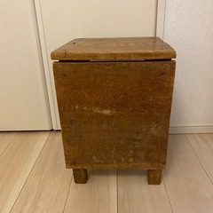 レトロ 図工室 学校 理科室 技術室 木製 スツール 椅子 アンティーク 古道具の画像