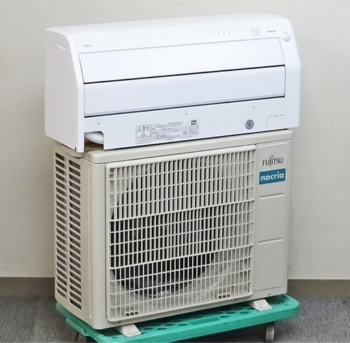 (43)FUJITSU【AS-R222M-W】富士通 nocria ノクリア 熱交換器加熱除菌 内部クリーン フィルター自動おそうじ ルームエアコン おもに6畳用 2022年製  取付け販売