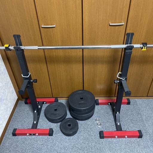 引き取り限定　バーベルとラックのセット　60kg