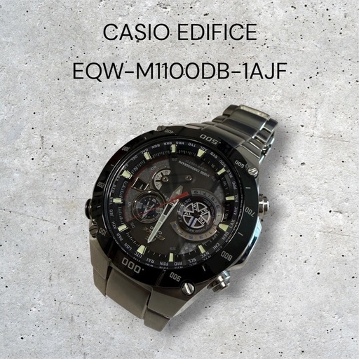 【美品】CASIO 電波ソーラー 腕時計エディフィス デイト　メンズ腕時計