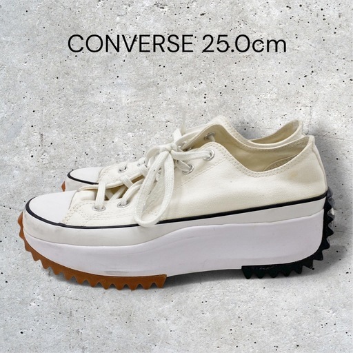 【超美品】コンバース ランスターハイク 厚底 ホワイト 25.0cm