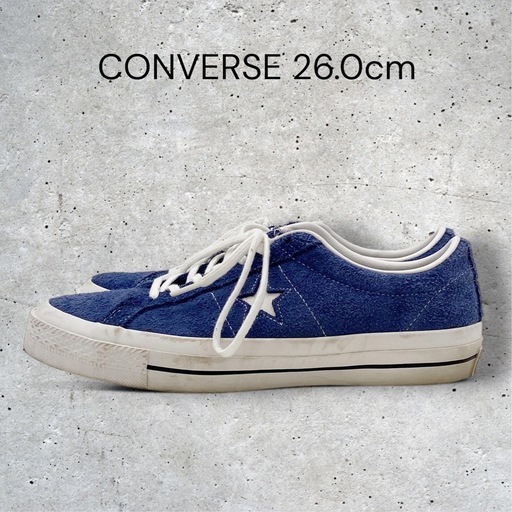 スニーカー Converse ONE STAR OX SUEDE NAVY WH 26cm