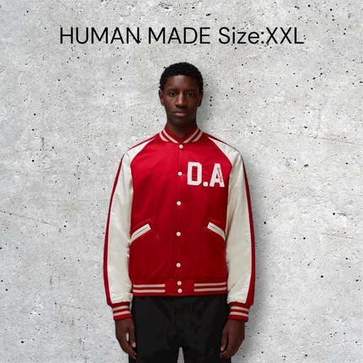 【美品】HUMAN MADE SATIN STADIUM JACKET XXL