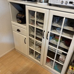 一人暮らしセット。（洗濯機、冷蔵庫、食器棚）の画像